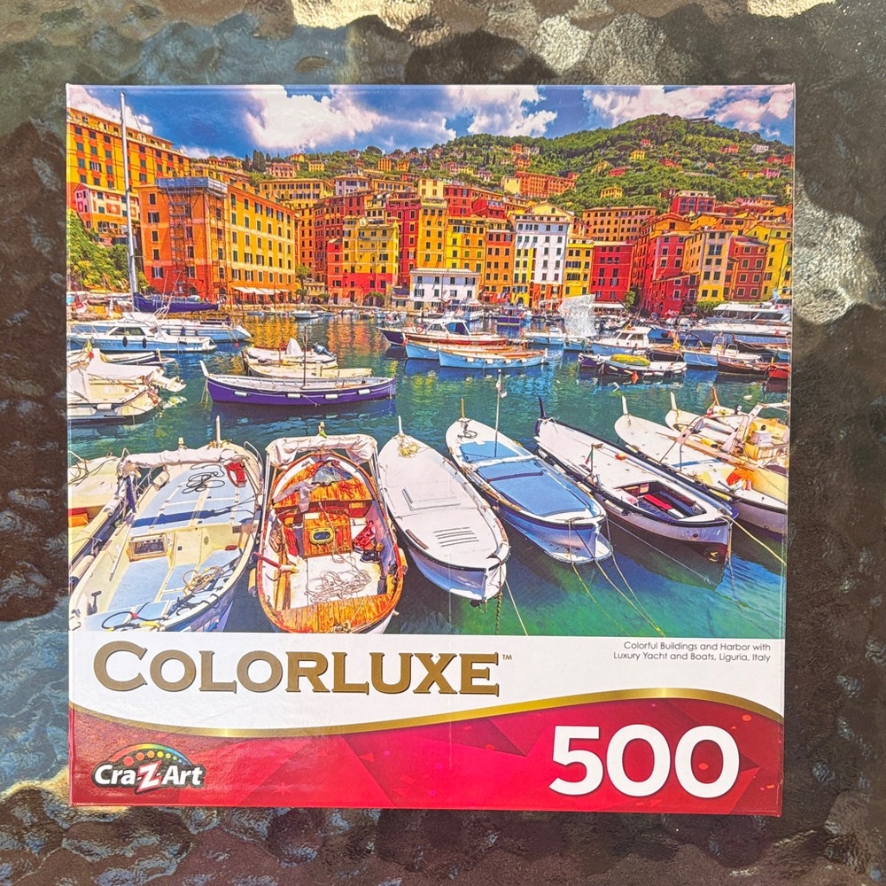 Cra-Z-Art Colorluxe 500-Piece Puzzle - Colorful Harbor Scene